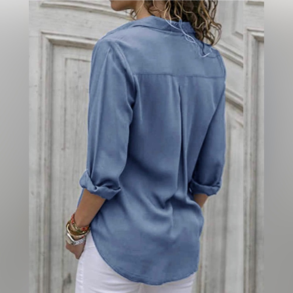 NWT ZC&GF button down blouse - Picture 2 of 7